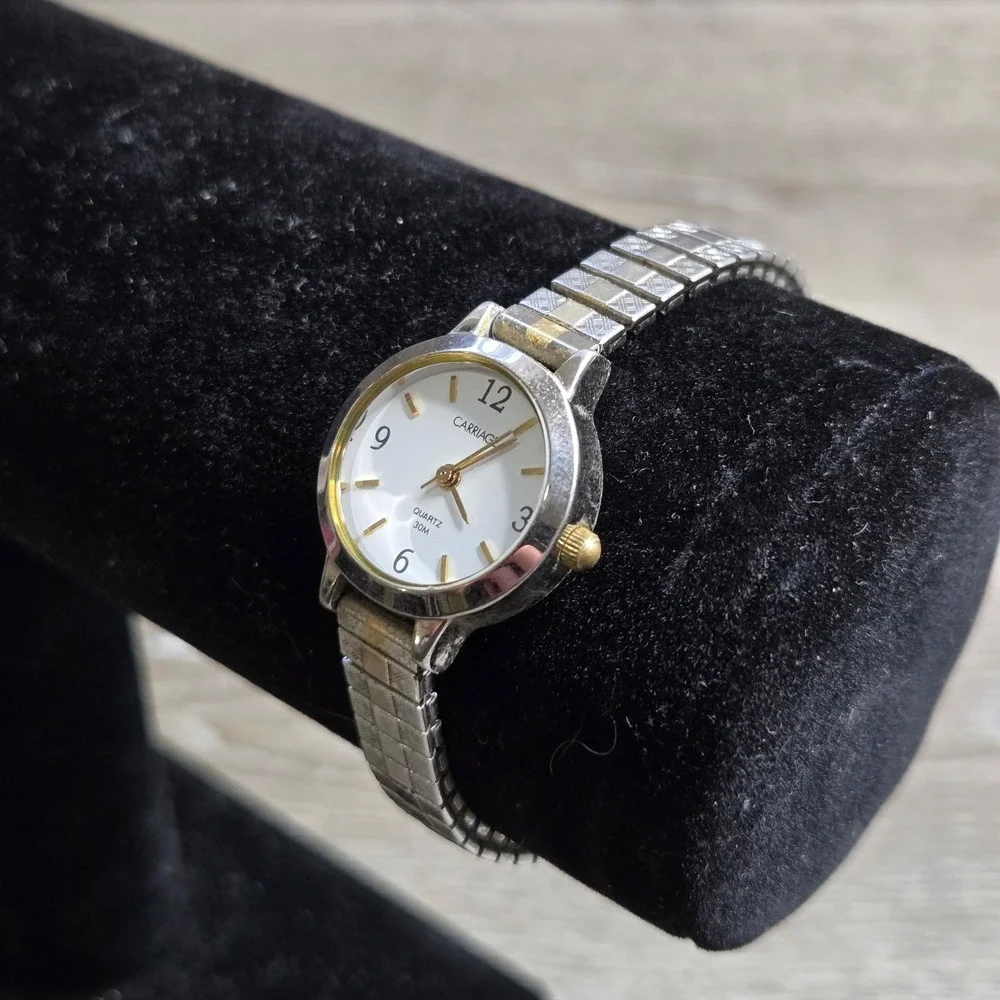 Carriage by Timex Women's Quartz Watch Two-Tone Expansion Band Water Resistant